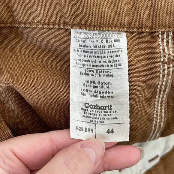 Carhartt Canvas Work Shorts Mens 44 Brown 8.5" Inseam Cargo Pockets NWT - Picture 3 of 8